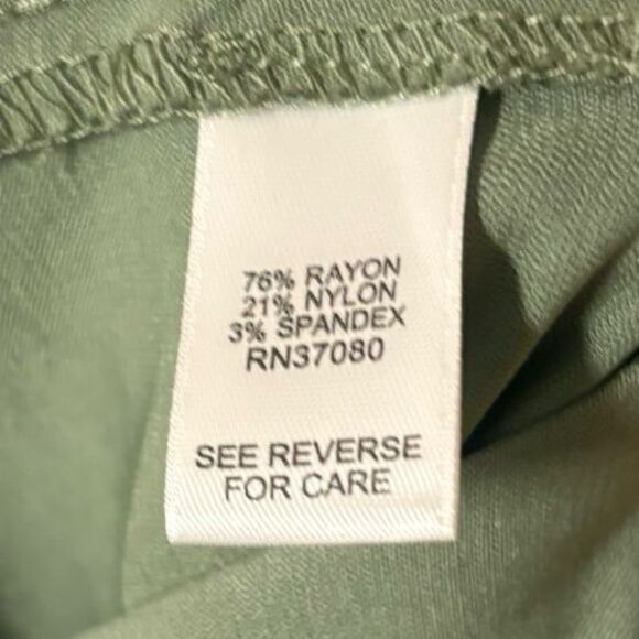 Cato Green Pull On Ankle Pants Size 14 - Picture 6 of 7